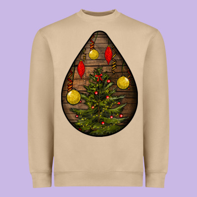 Christmas  Teardrop Heavyweight Sweatshirt Designed By Bundleandbundleshop