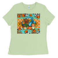 Matcha Thanksgiving Truck With Turkey Ladies Tee - Artiststas