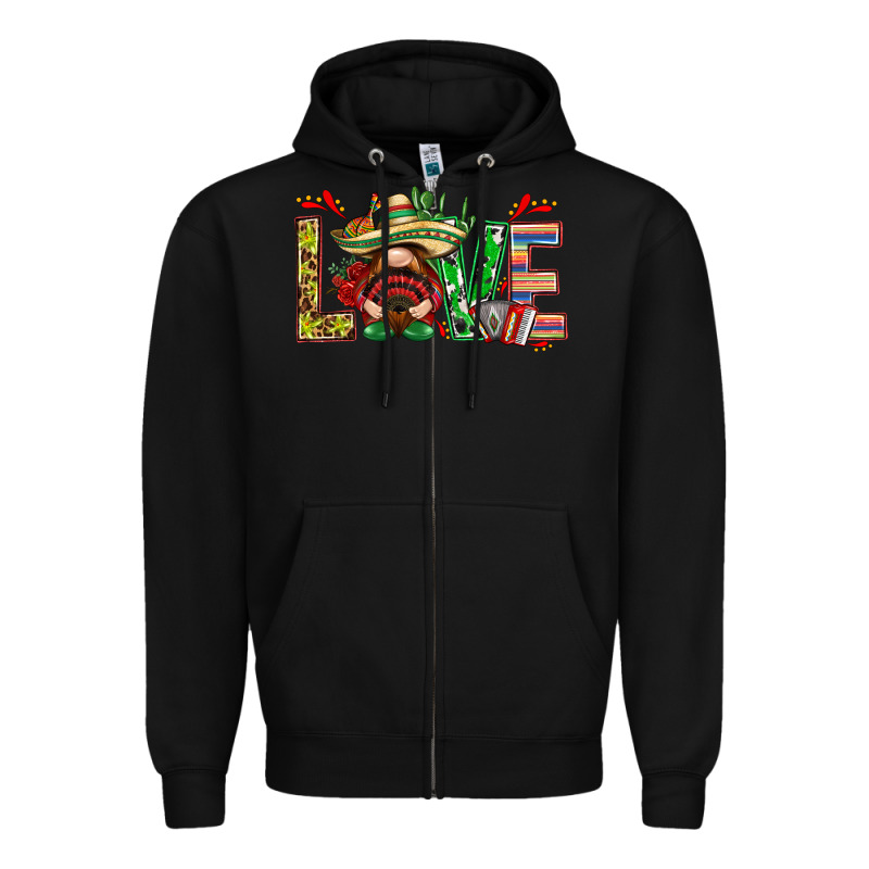 Mexico Love With Gnome Zipper Hoodie by NancyCooperArtShop | Teevron