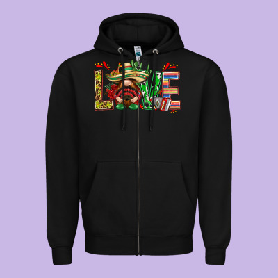 Mexico Love With Gnome Zipper Hoodie Designed By Nancycooperartshop