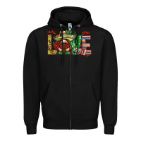Black Mexico love with gnome Zipper Hoodie - NancyCooperArtShop