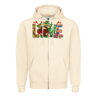 Sandshell Mexico love with gnome Zipper Hoodie - NancyCooperArtShop