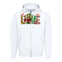 White Mexico love with gnome Zipper Hoodie - NancyCooperArtShop
