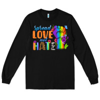 Black Spread Love Not Hate Long Sleeve Tee - BundleAndBundleShop