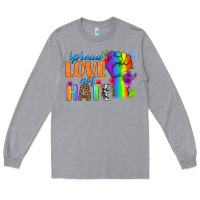 Heather Grey Spread Love Not Hate Long Sleeve Tee - BundleAndBundleShop