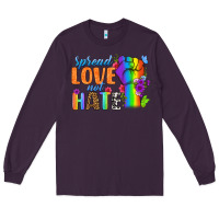Plum Spread Love Not Hate Long Sleeve Tee - BundleAndBundleShop