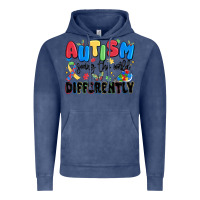 Vintage Denim autism seeing the world differently Vintage Hoodie - MaliasSmallBusiness
