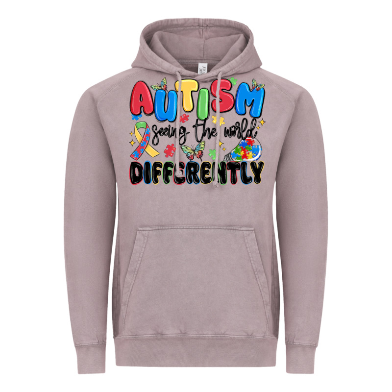 Autism Seeing The World Differently Vintage Hoodie by MaliasSmallBusiness | Teevron