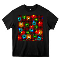 Black christmas lights seamless pattern Heavy Core Tee - BundleAndBundleShop