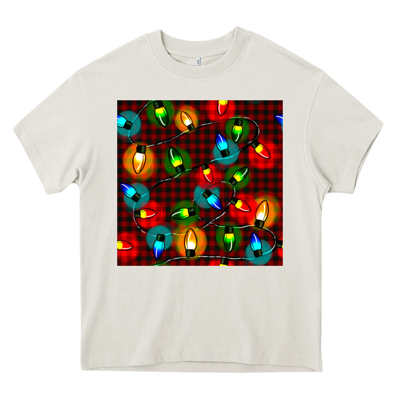 Christmas Lights Seamless Pattern Heavy Core Tee by BundleAndBundleShop | Teevron