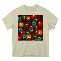 Mossy christmas lights seamless pattern Heavy Core Tee - BundleAndBundleShop