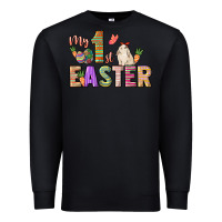 Black My 1st Easter Day Premium Sweatshirt - HowdyJamesFarm