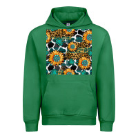 Emerald gemstone sunflower leopard seamless pattern Urban Hoodie - BundleAndBundleShop