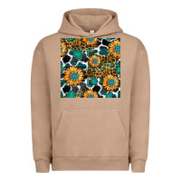 Pigment Burro gemstone sunflower leopard seamless pattern Urban Hoodie - BundleAndBundleShop