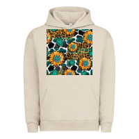 Pigment French Oak gemstone sunflower leopard seamless pattern Urban Hoodie - BundleAndBundleShop