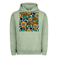 Gemstone Sunflower Leopard Seamless Pattern Urban Hoodie | Teevron