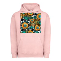 Pigment Salmon gemstone sunflower leopard seamless pattern Urban Hoodie - BundleAndBundleShop