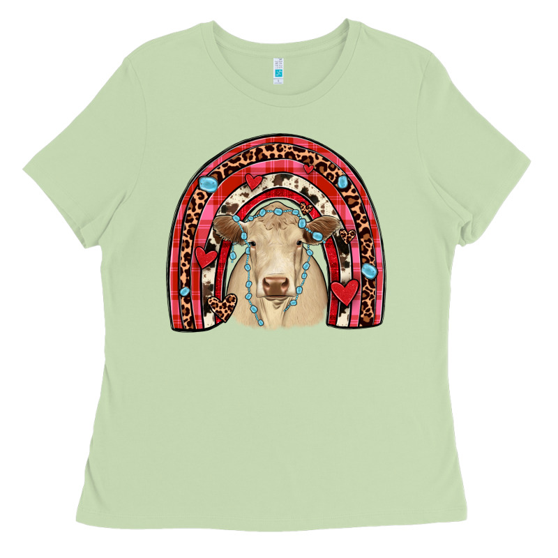 Valentines Charolais  Rainbow Ladies Tee by JahusDesignShop | Teevron