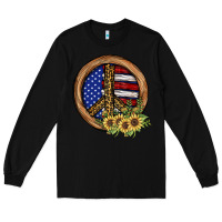 Black Peace Sign Long Sleeve Tee - JahusDesignShop