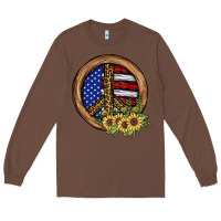 Chestnut Peace Sign Long Sleeve Tee - JahusDesignShop