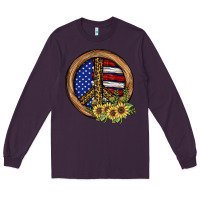 Plum Peace Sign Long Sleeve Tee - JahusDesignShop