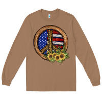 Toasted Coconut Peace Sign Long Sleeve Tee - JahusDesignShop