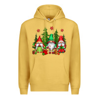 Antique Gold christmas gnomies Premium Hoodie - CowGirlArtShop