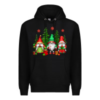 Black christmas gnomies Premium Hoodie - CowGirlArtShop