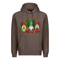 Coffee christmas gnomies Premium Hoodie - CowGirlArtShop