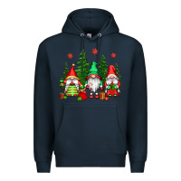 Navy christmas gnomies Premium Hoodie - CowGirlArtShop