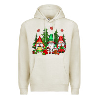 Oatmeal Heather christmas gnomies Premium Hoodie - CowGirlArtShop