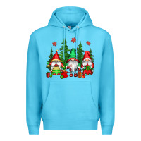 Ocean Blue christmas gnomies Premium Hoodie - CowGirlArtShop