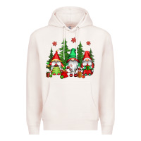 Pale Pink christmas gnomies Premium Hoodie - CowGirlArtShop