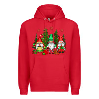 Red christmas gnomies Premium Hoodie - CowGirlArtShop