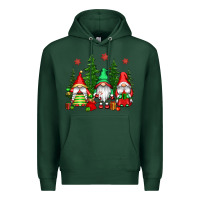 Sports Green christmas gnomies Premium Hoodie - CowGirlArtShop
