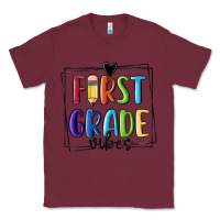 Burgundy 1st grade vibes Classic Tee - MaliasSmallBusiness