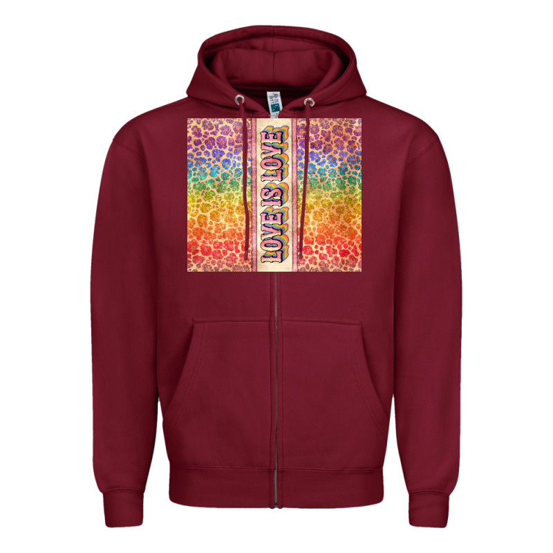 Love Is Love Pride Lgbtq+ Zipper Hoodie by NancyCooperArtShop | Teevron