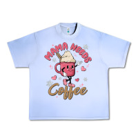 Grape Ice mama needs coffee Urban Heavy Tee - MaliasSmallBusiness