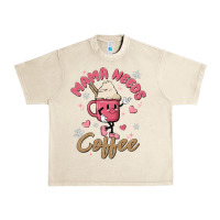 Sandshell mama needs coffee Urban Heavy Tee - MaliasSmallBusiness