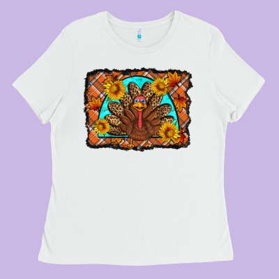 Thanksgiving Turkey Ladies Tee Designed By Artiststas
