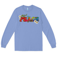 Colony Blue Lgbtq Peace With Daisy Long Sleeve Tee - BundleAndBundleShop