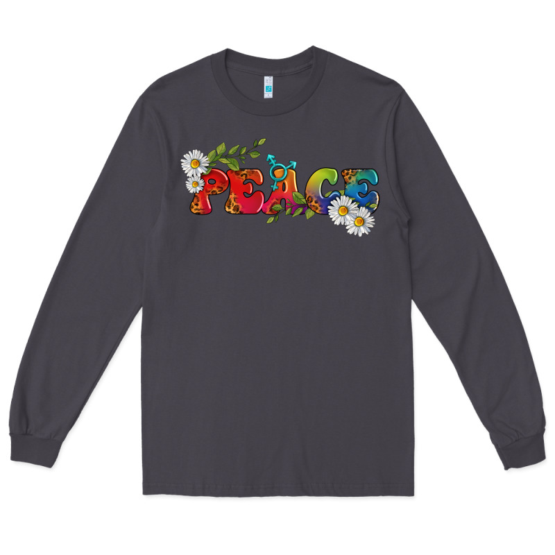 Lgbtq Peace With Daisy Long Sleeve Tee by BundleAndBundleShop | Teevron