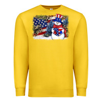 Lemon Patriotic snowman background 4th of july Premium Sweatshirt - HowdyJamesFarm