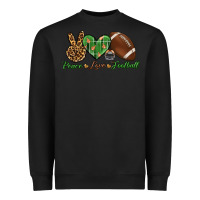 Black peace love football Heavyweight Sweatshirt - BundleAndBundleShop