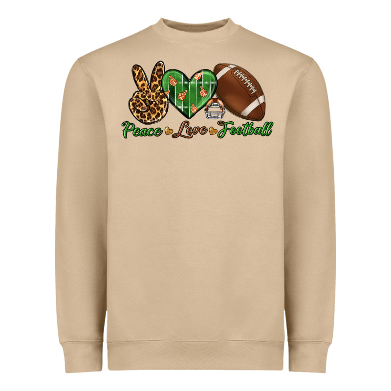 Peace Love Football Heavyweight Sweatshirt by BundleAndBundleShop | Teevron
