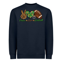 Navy peace love football Heavyweight Sweatshirt - BundleAndBundleShop