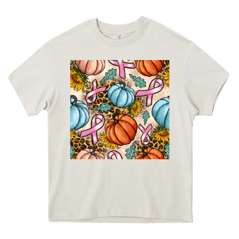Breast Cancer Awareness With Pumpkin And Leopard Seamless Pattern Heavy Core Tee by BundleAndBundleShop | Teevron