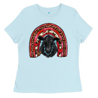 Baby Blue valentines black angus  rainbow Ladies Tee - JahusDesignShop