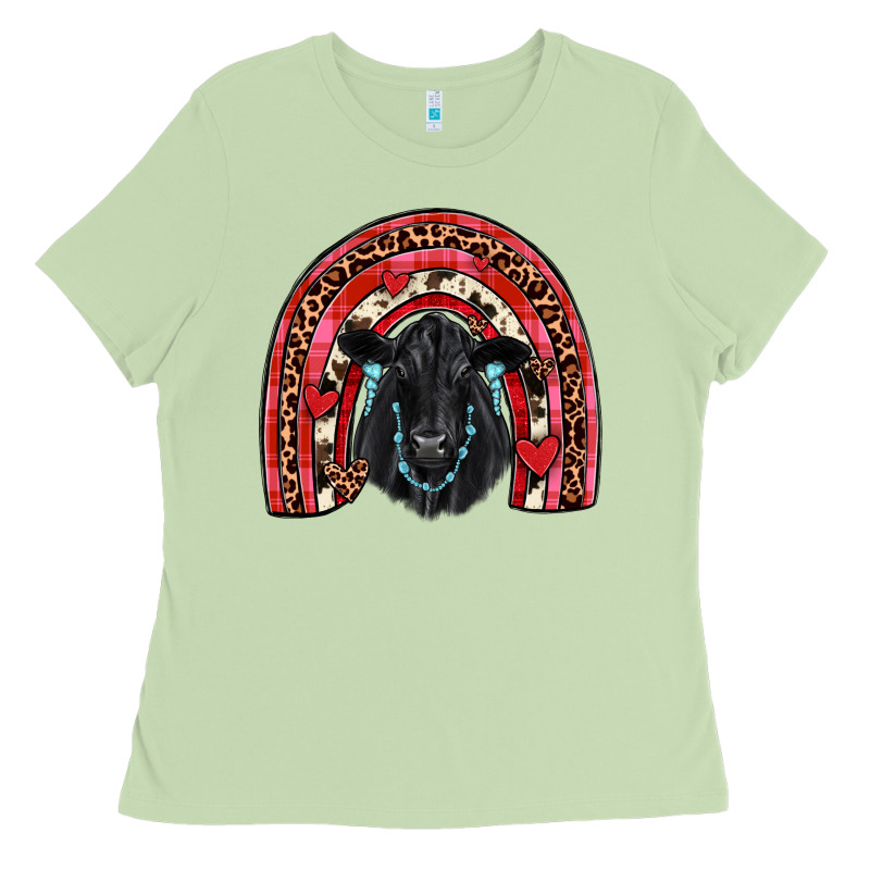 Valentines Black Angus  Rainbow Ladies Tee by JahusDesignShop | Teevron
