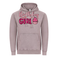 Vintage Zinc birthday girl cupcake Vintage Hoodie - MaliasSmallBusiness